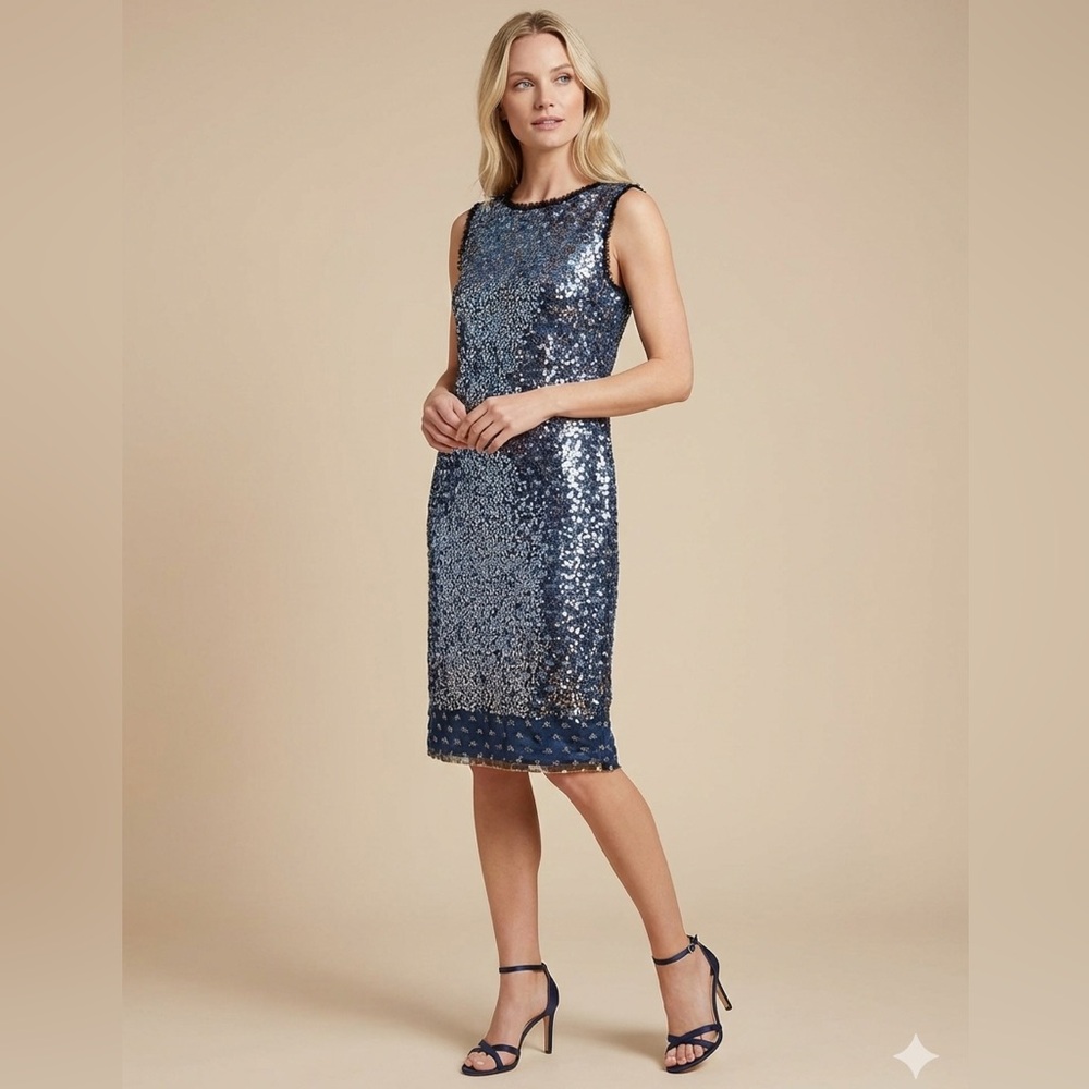0306 - Hilary Radley Sequin Sheath Sample Dress